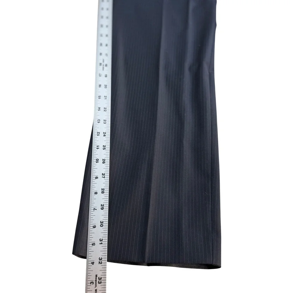French Connection Mens 38R Pinstripe Wool Suit Navy 2-Piece 34W‎ 32L